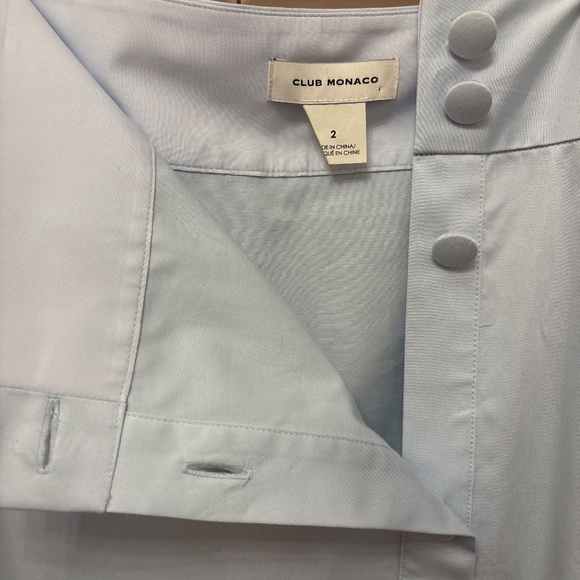 Club Monaco crisp cotton A-line skirt size 2 - Picture 3 of 4
